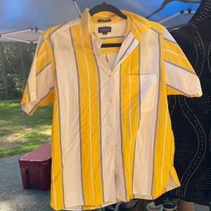 Yellow striped Button down